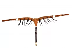 Wildfire Saddlery Leather Rough Out Breast Collar With Latigo Strings