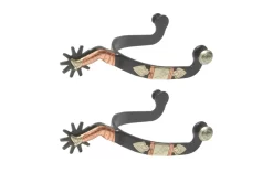 Jacks Gal Leg Spurs With Copper And Silver Trim