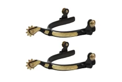 Jacks Roping Spurs With Engraved Brass Trim #11069