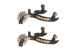 Jacks Jingle Bob Show Spurs With Engraved Brass Trim