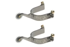 Jacks Rock Grinder Spurs With Engraved Floral Trim
