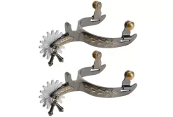 Jacks Roping Spurs With Engraved Brass Trim #11107