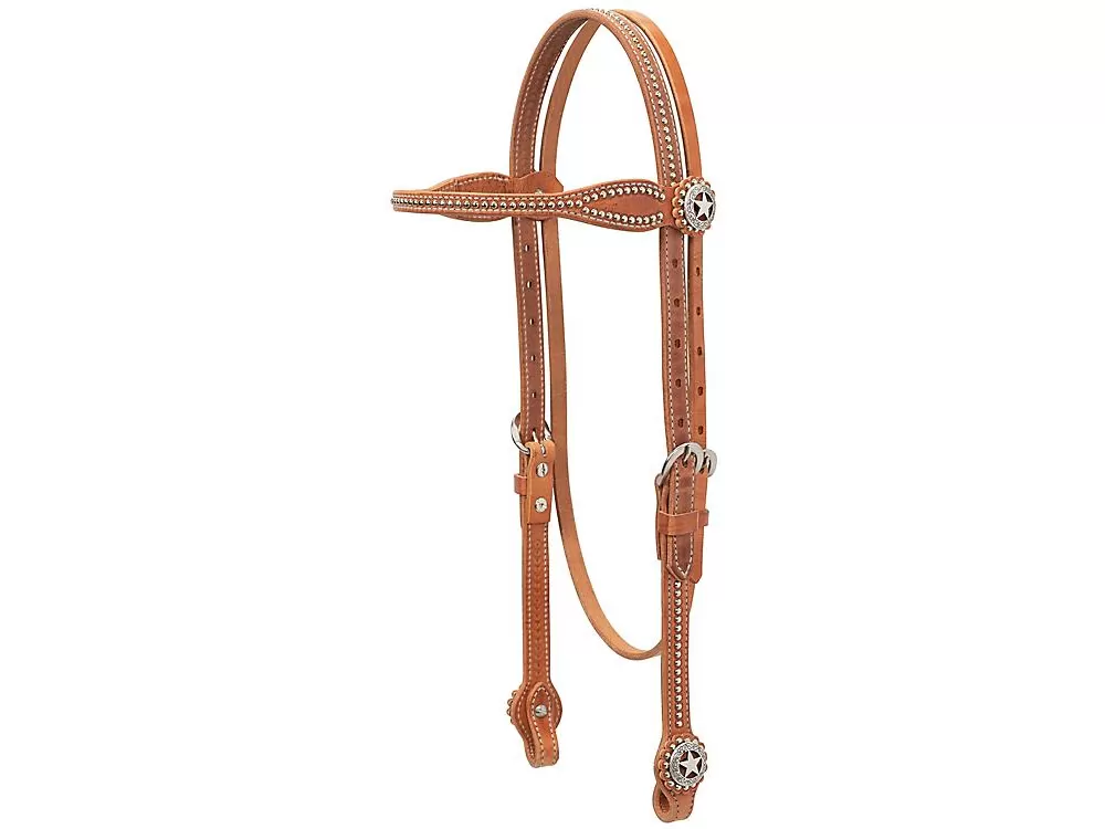 Weaver Texas Star Russet BrowbandHeadstall