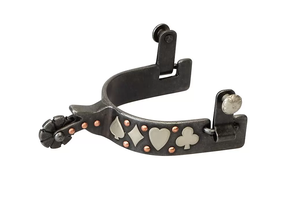 Weaver Mens Card Suit Rowel Spurs - Sold In Pairs - Image 2