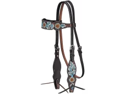 Tough-1 Vintage Floral Browband Headstall