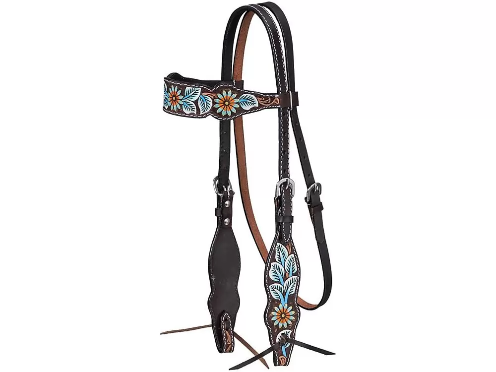 Tough-1 Vintage Floral Browband Headstall