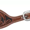 Tough-1 Floral Tooled Spur Strap
