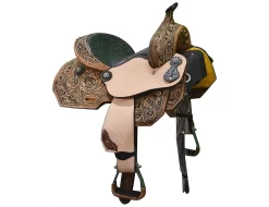 Silver Royal Onyx Barrel Saddle