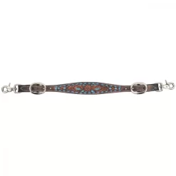 Circle Y Bronco Blue Texas Flower Wither Strap