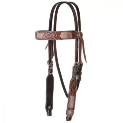 Circle Y Inlaid Filigree Browband Headstall