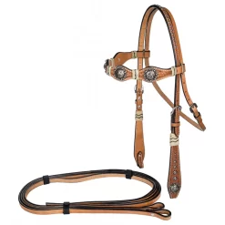 TABELO Scalloped Bridle With Rawhide