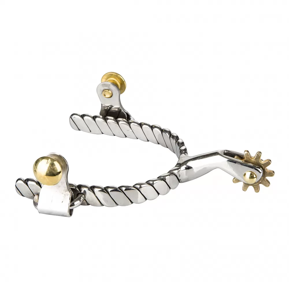 TABELO Twisted Band Roping Spurs - Image 2
