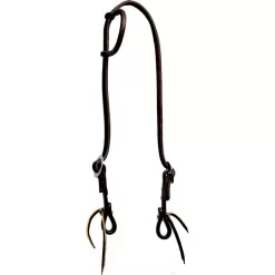 Mustang Slip Ear Headstall Double Stainless Steel Cart Buckles With Tie Ends