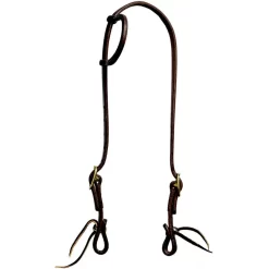 Mustang Slip Ear Headstall Double Solid Brass Buckles With Tie Ends