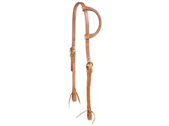 Tory Leather One Ear Single Ply Training Headstall - Snap Bit Ends