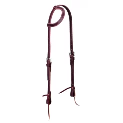 Weaver Latigo Leather Flat Sliding Ear Headstall
