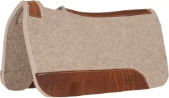 Mustang Tan Wool Contoured Pad With Top Grain Wear Leathers