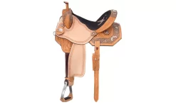 Silver Royal Pistol Annie Barrel Saddle With Brown Alligator Overlay