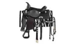 Tough-1 Krypton Western Youth Saddle With Zebra Package