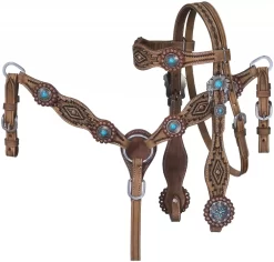 Tough-1 Serenity Miniature Brow Headstall & Breastcollar Set