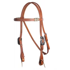Professionals Choice Black Rawhide Dotted Browband Headstall