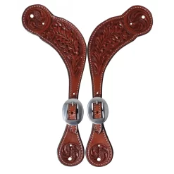 Professionals Choice Oak Tooled Spur Straps